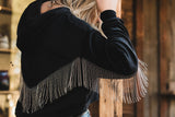 Y'ALLTERNATIVE CROP FRINGE HOODIE