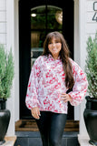 THE EMERY TOP - RED SANTA TOILE