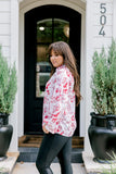 THE EMERY TOP - RED SANTA TOILE