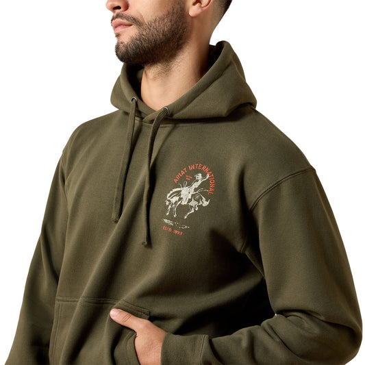 ARIAT MENS INTERNATIONAL RODEO HOODIE - GRAPE LEAF