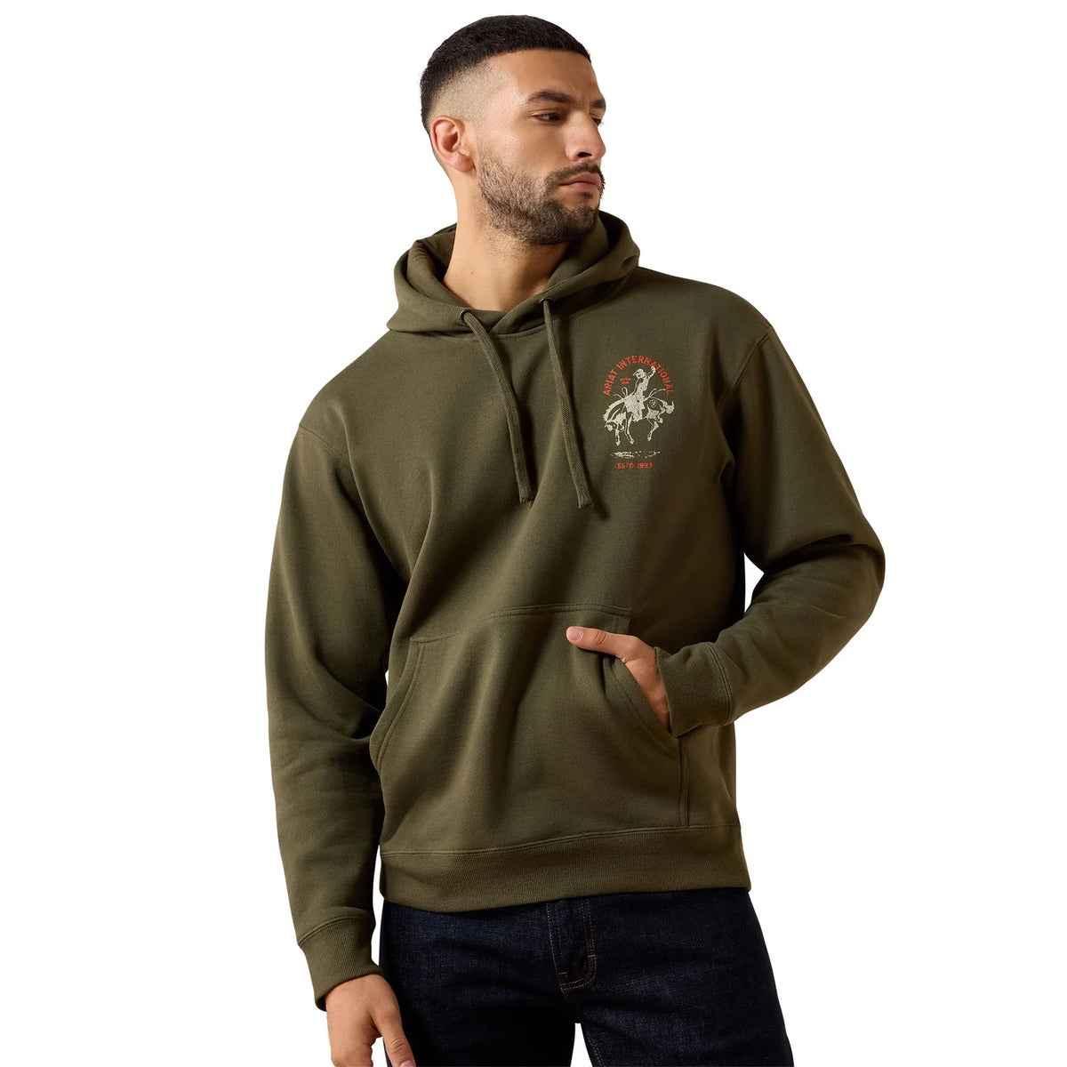 ARIAT MENS INTERNATIONAL RODEO HOODIE - GRAPE LEAF
