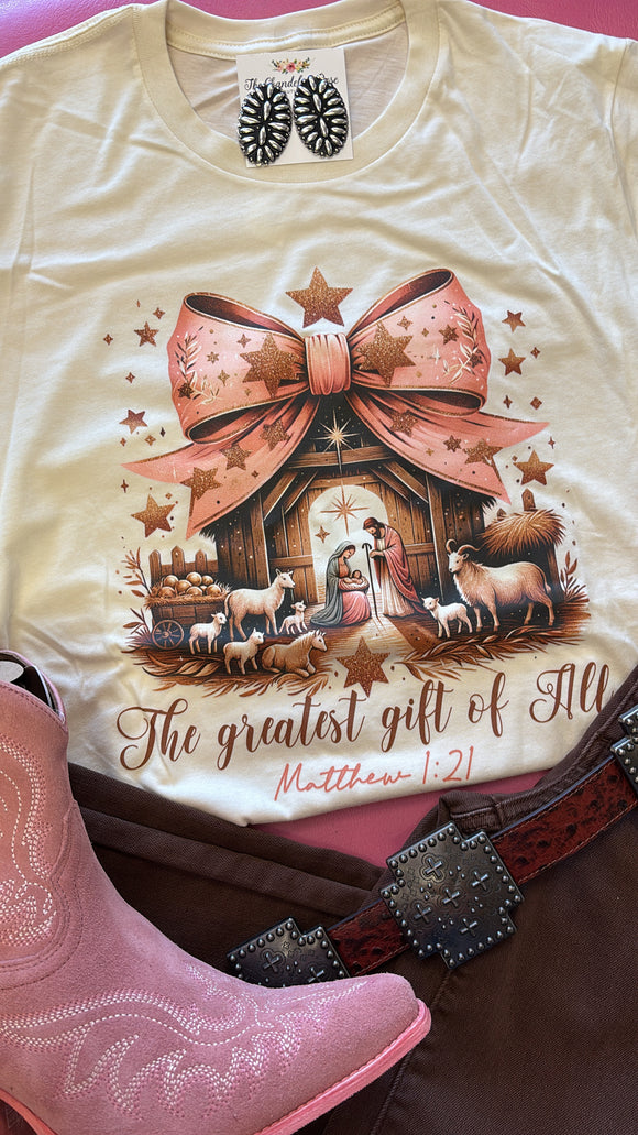 THE GREATEST GIFT TEE - CREAM