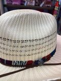 CORRAL JUSTIFIED STRAW HAT - IVORY/TAN