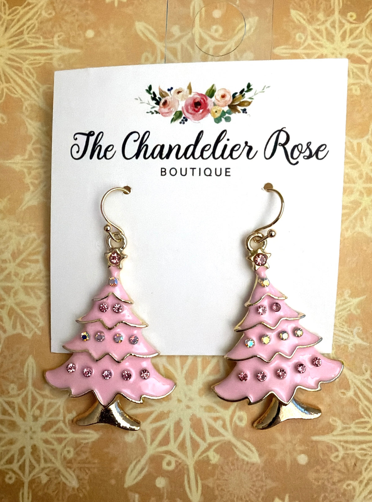 Pretty in Pink Tree Earrings
