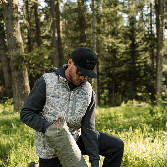 BURLEBO PUFFER VEST - CLASSIC DEER CAMO