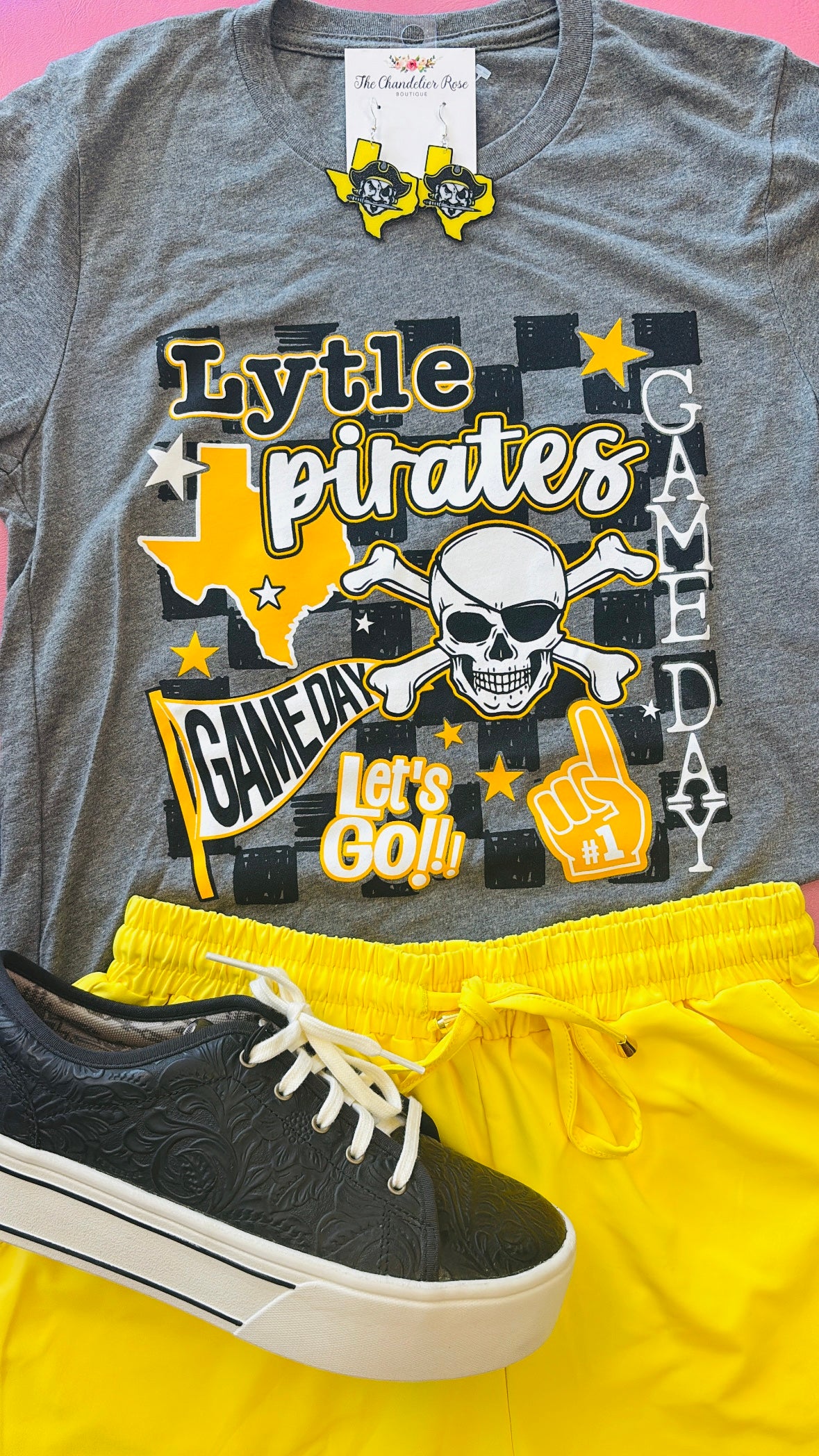LYTLE PIRATES GAME DAY TEE - DEEP HEATHER