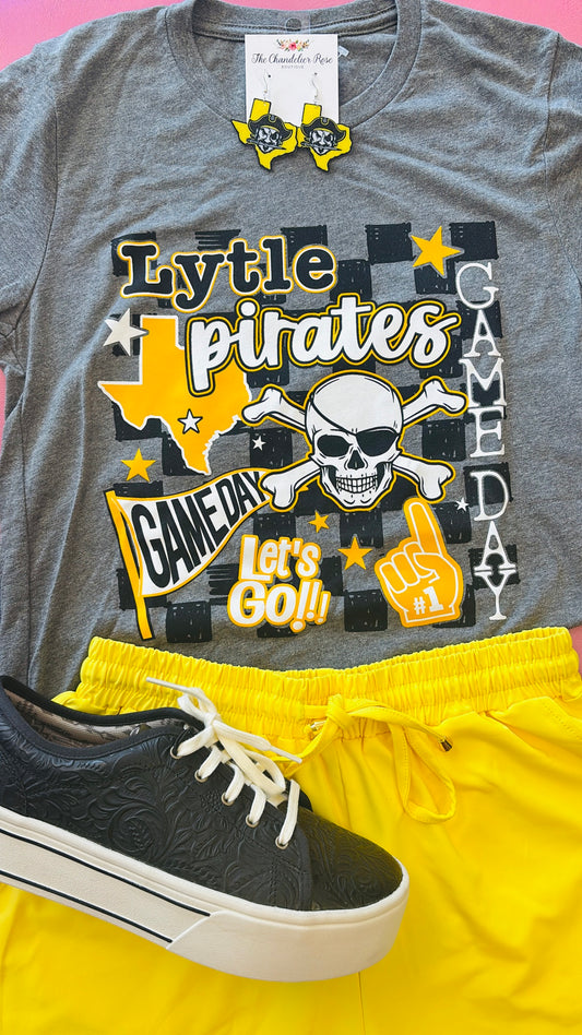 LYTLE PIRATES GAME DAY TEE - DEEP HEATHER