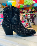 VERY G WOMEN'S SHOW OFF FASHION BOOTIES ROUND TOE - BLACK