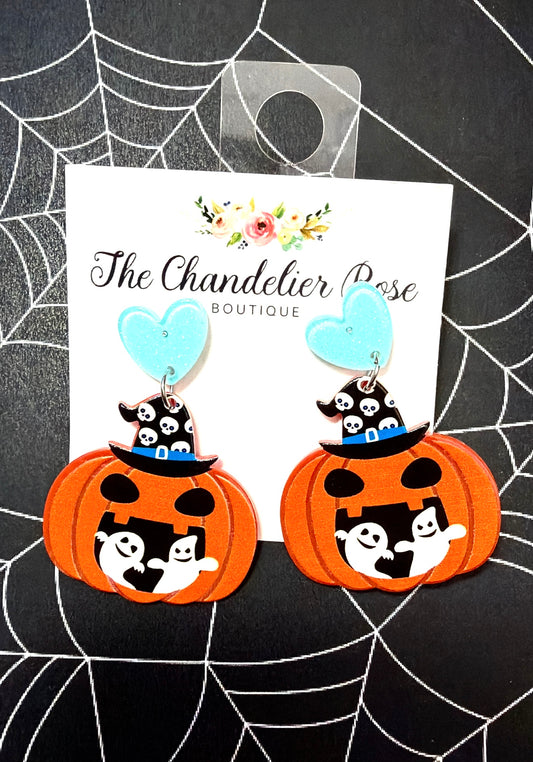 Ghostly Pumpkin Earrings