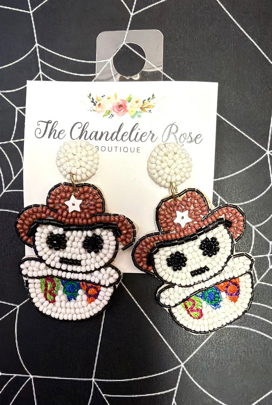 Cowboy Skeleton Earrings