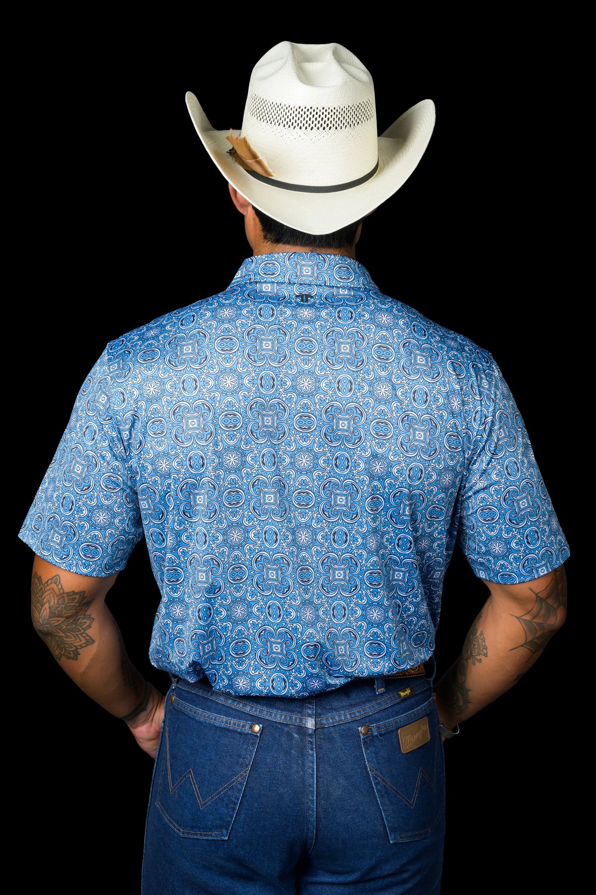 FERRELL MEN'S THE BENNETT IN LIGHT BLUE POLO
