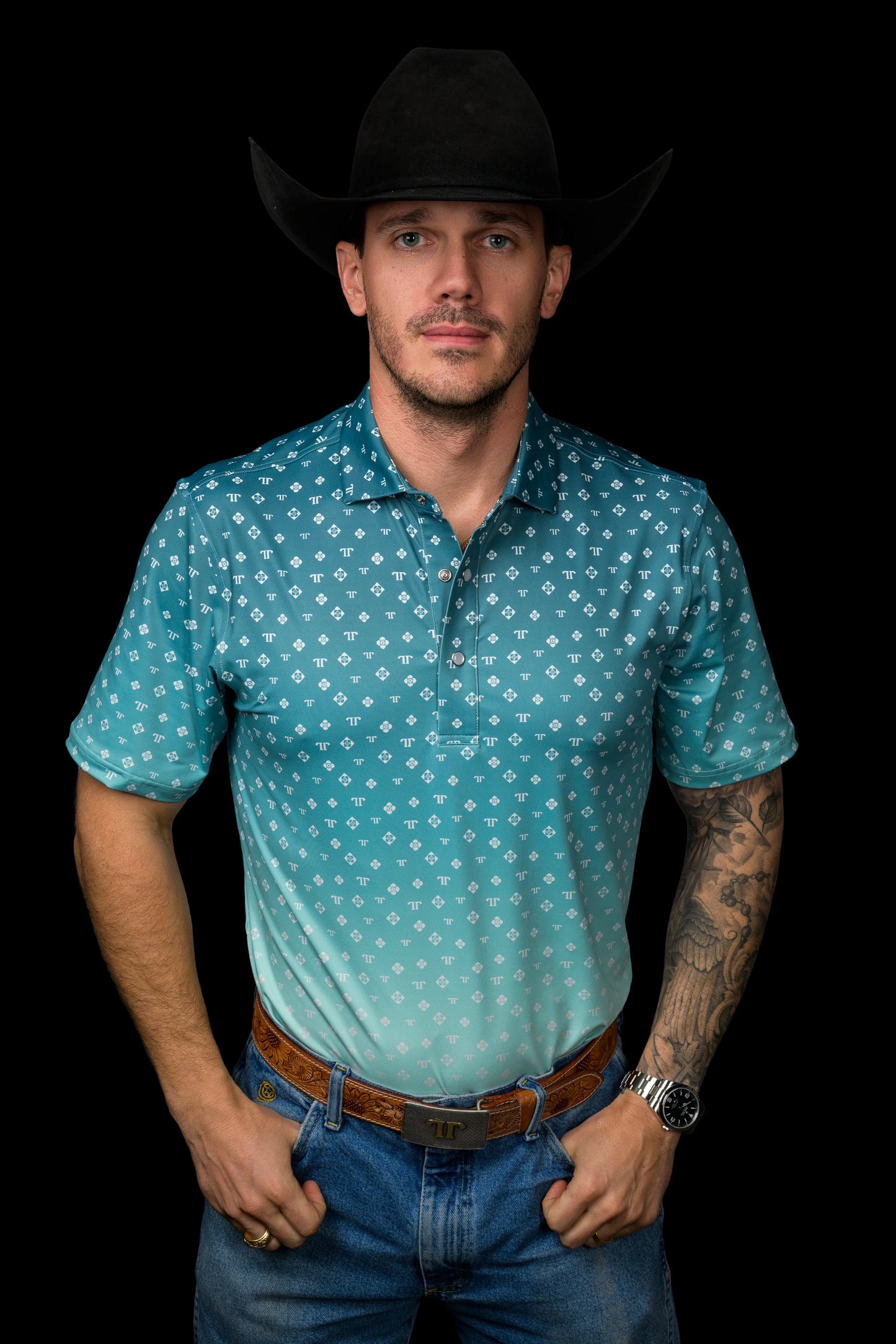 FERRELL MEN'S THE RISALVATO PEARL SNAP POLO