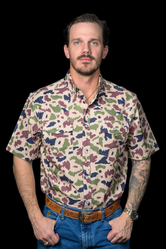 FERRELL CAMO SHORT SLEEVE SNAP SHIRT