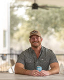 FERRELL MEN'S THE COLTON IN GREEN - SHORT SLEEVE SNAP