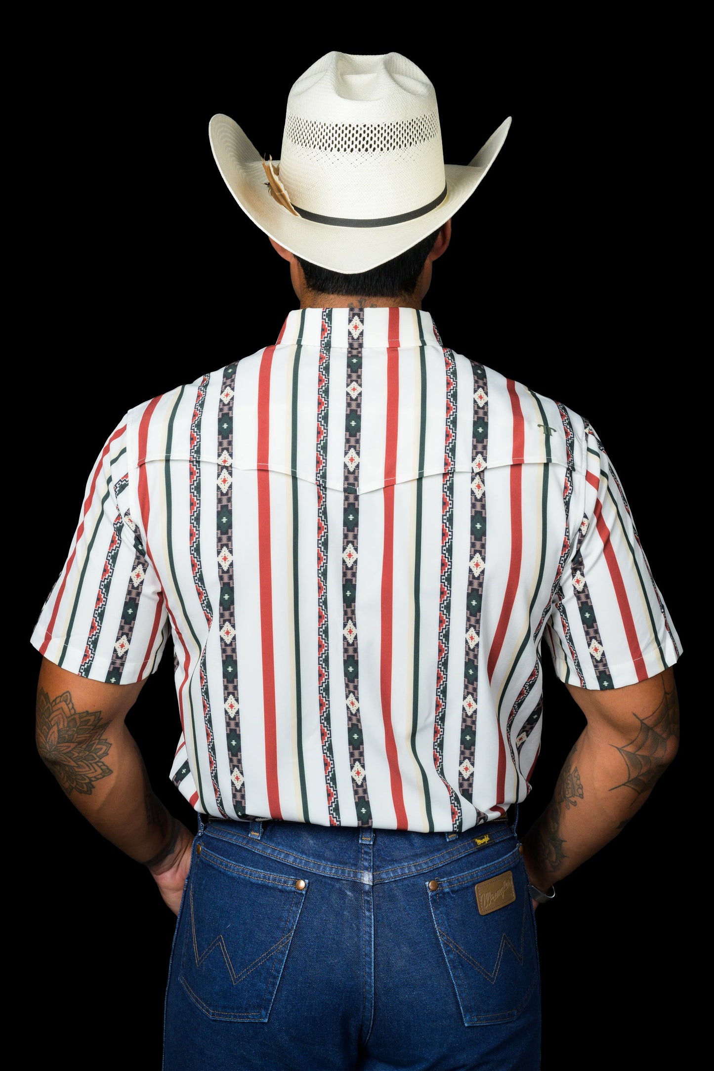 FERRELL MEN'S THE POST IN GREEN - SHORT SLEEVE SNAP