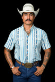 FERRELL MEN'S THE POST IN BLUE - SHORT SLEEVE SNAP