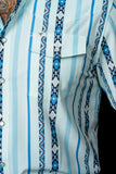 FERRELL MEN'S THE POST IN BLUE - SHORT SLEEVE SNAP