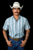 FERRELL MEN'S THE JAMES IN LIGHT BLUE - SHORT SLEEVE SNAP