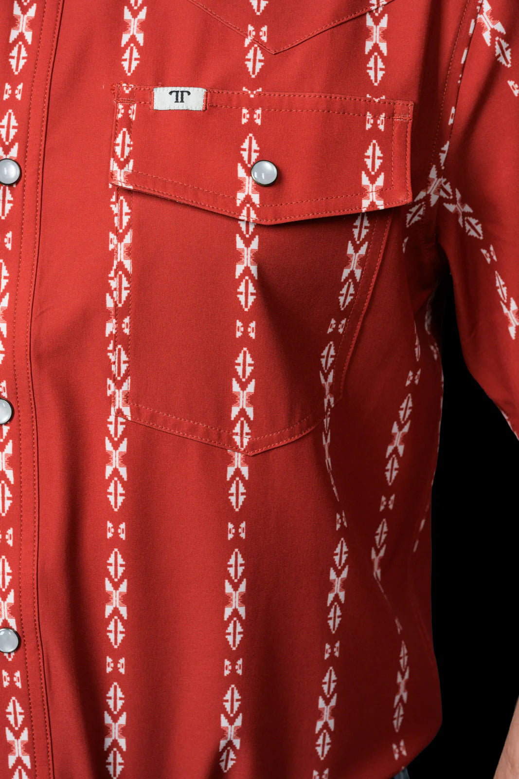 FERRELL MEN'S THE MAVERICK IN RED - SHORT SLEEVE SNAP