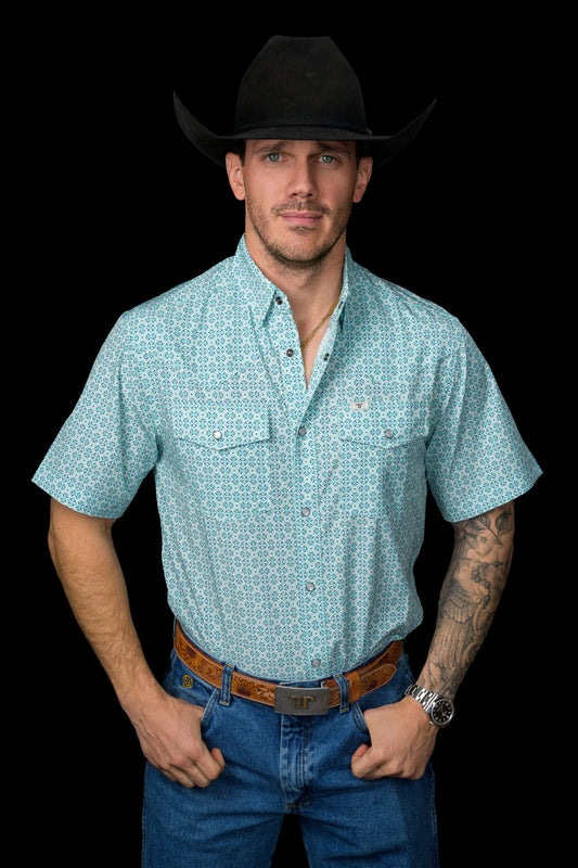 FERRELL MEN'S THE PIERCE - SHORT SLEEVE PEARL SNAP SHIRT