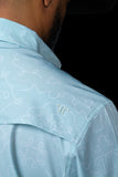 FERRELL MEN'S THE CARSON IN GREY GREEN - SHORT SLEEVE PEARL SNAP SHIRT