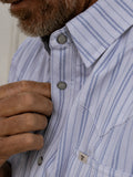 FERRELL MEN'S THE JACK IN BLUE - SHORT SLEEVE PEARL SNAP SHIRT