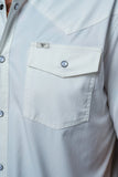 FERRELL MEN'S WHITE SHORT SLEEVE SNAP SHIRT