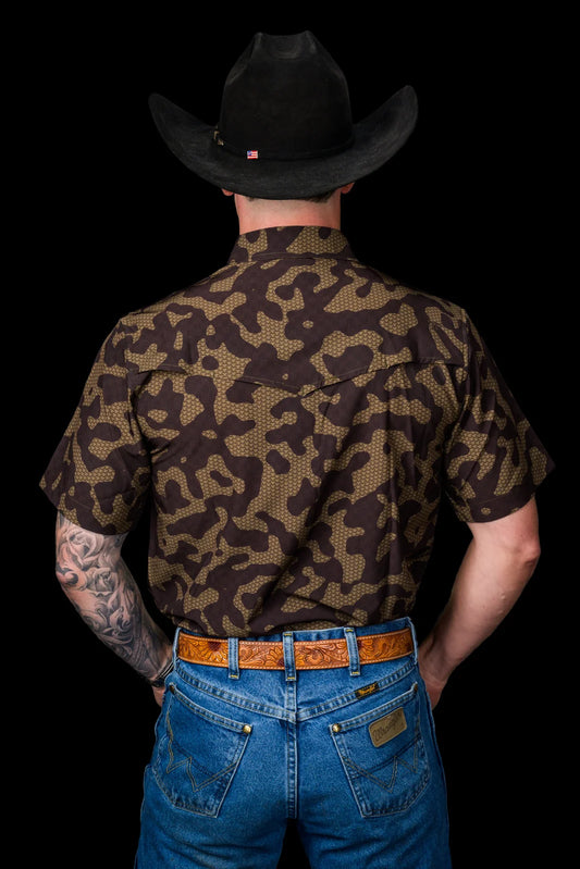 FERRELL MEN'S THE GAGE SHORT SLEEVE PEARL SNAP SHIRT