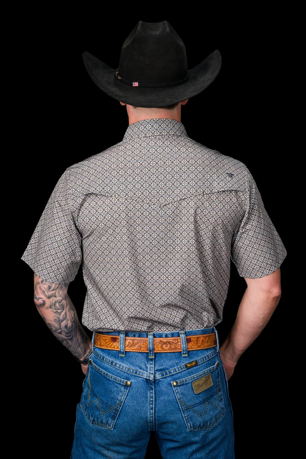 FERRELL MEN'S THE ARCHER SHORT SLEEVE PEARL SNAP SHIRT