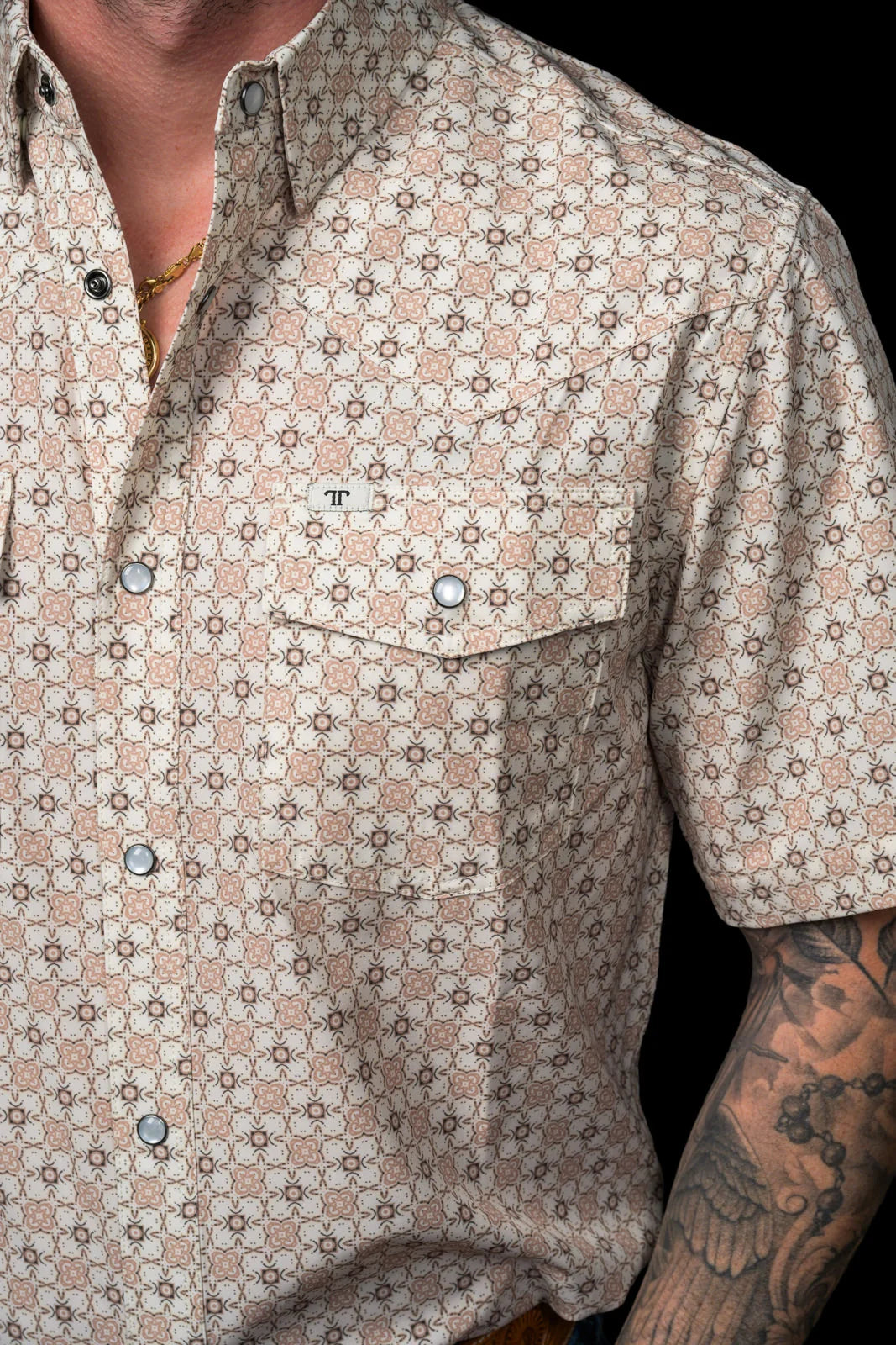 FERRELL MEN'S THE CALLEN SHORT SLEEVE PEARL SNAP SHIRT