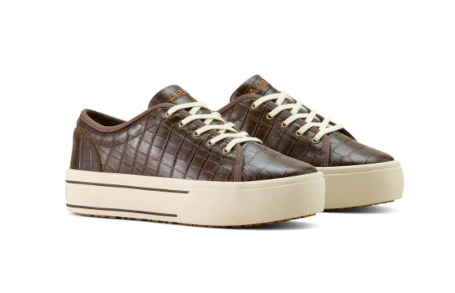 ARIAT WOMEN'S SKYLAR SHOE - LUXE ESPRESSO CROC PRINT