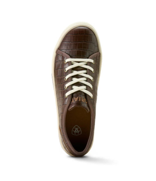 ARIAT WOMEN'S SKYLAR SHOE - LUXE ESPRESSO CROC PRINT