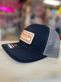 THE CHANDELIER ROSE BOUTIQUE CAP - Navy and Grey