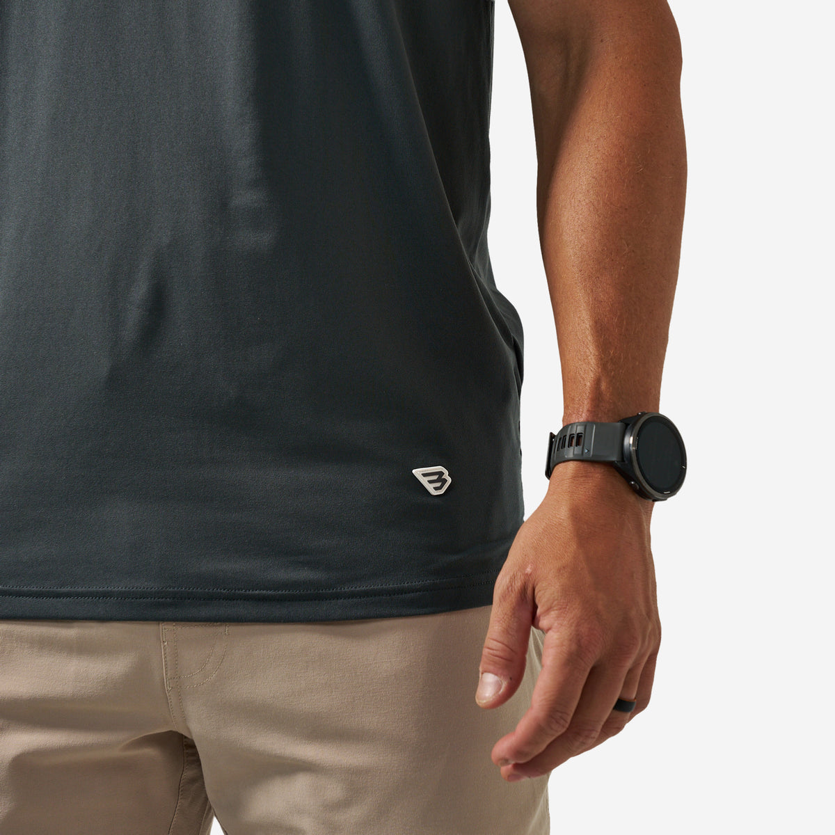 Burlebo GO TO TEE - FLYING B LOGO - GUN METAL GREY & GAUGE