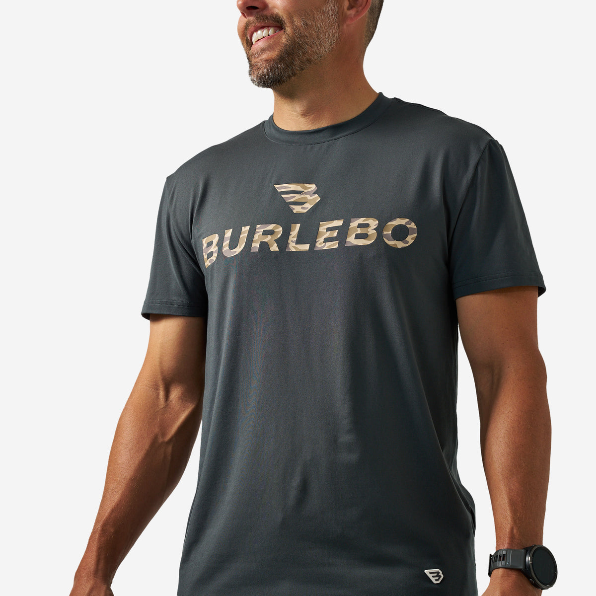 Burlebo GO TO TEE - FLYING B LOGO - GUN METAL GREY & GAUGE