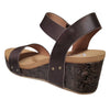 VERY G DEVON 2 WEDGE HEEL SLIP ON PLATFORM SANDAL - CHOCOLATE
