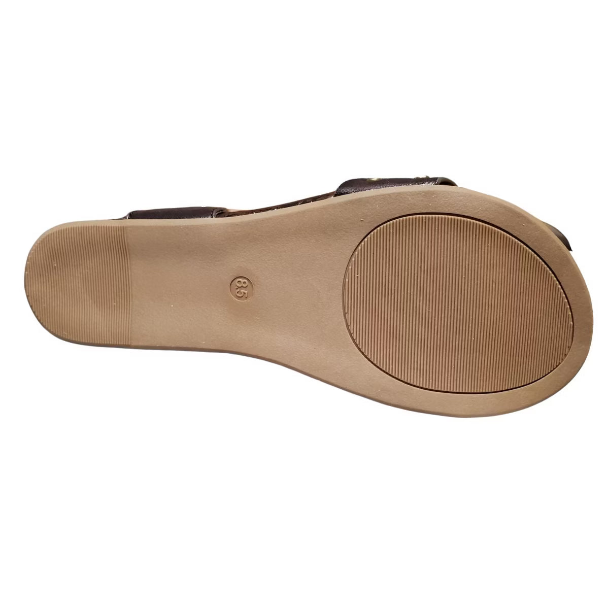 VERY G DEVON 2 WEDGE HEEL SLIP ON PLATFORM SANDAL - CHOCOLATE