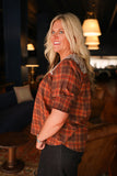 THE GRACE BROWN PLAID TOP