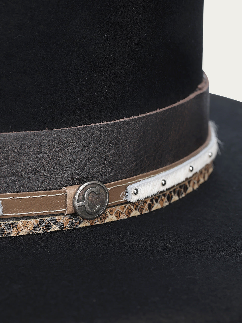 CORRAL REBEL FELT HAT - BLACK