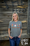 TIS THE SEASON VNECK TEE - HEATHER GREY