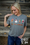 TIS THE SEASON VNECK TEE - HEATHER GREY