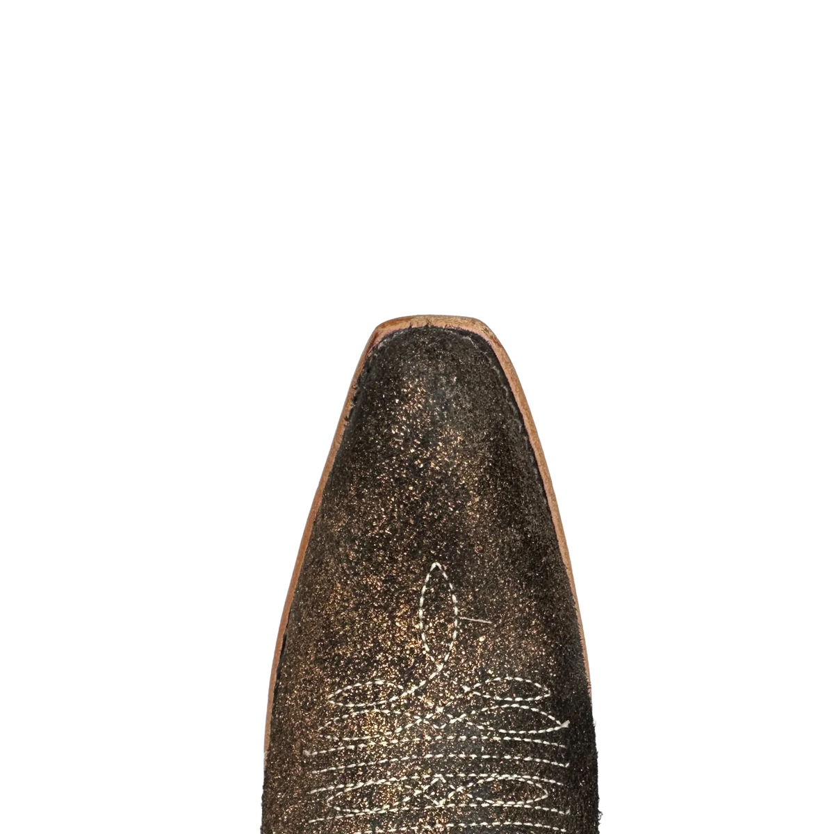 CORRAL WOMEN'S COPPER-BLACK METALLIZED LEATHER & EMBROIDERY POINTED TOE - Z5240
