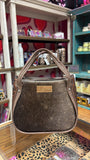 Wrangler Genuine Hair-On Cowhide Tote/Crossbody - Coffee