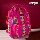 Wrangler Allover Aztec Dual Sided Backpack - Hot Pink