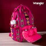 Wrangler Allover Aztec Dual Sided Backpack - Hot Pink