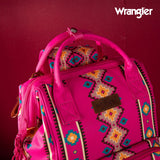 Wrangler Allover Aztec Dual Sided Backpack - Hot Pink