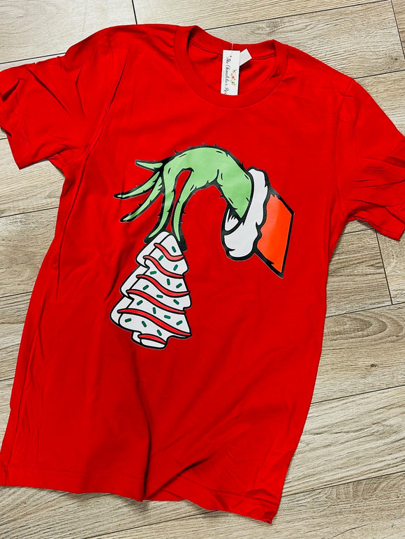 GRINCH CAKE TEE - RED