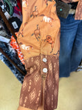 WESTERN SQUARE LONG SLEEVE PEARL SNAP