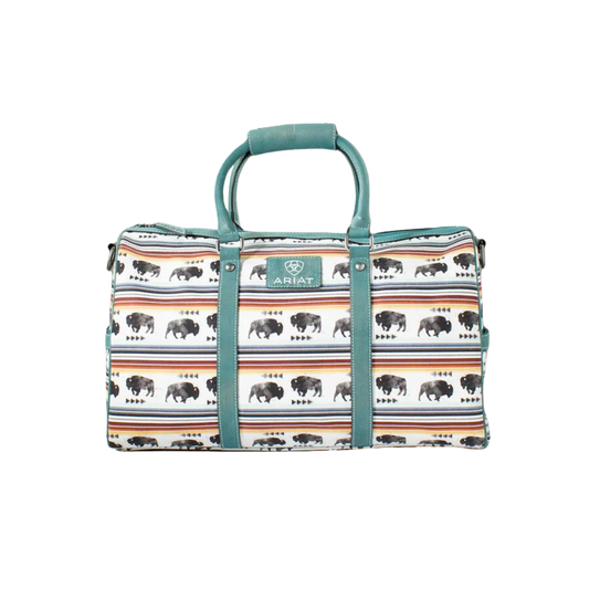 ARIAT WOMEN'S CRUISER OVERNIGHT DUFFLE BAG - BUFFALO PRINT