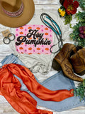 HEY PUMPKIN TEE - HEATHER DUST